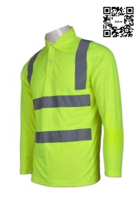 D143 螢光反光POLO衫 度身訂製 團體安全制服 3M反光條工裝制服 工裝制服供應商